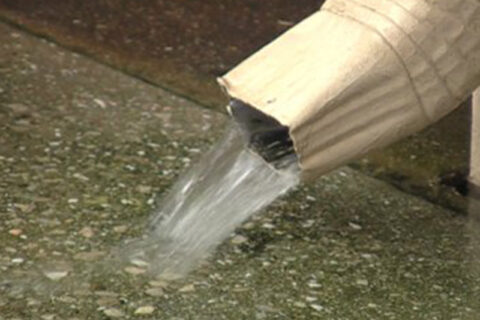 Water flowing from basement pipe at Wisconsin, United States