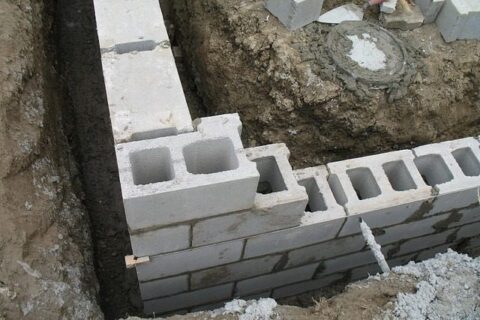 Concrete Block Foundation for Waterproofing