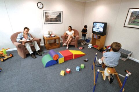 Children playing in a room