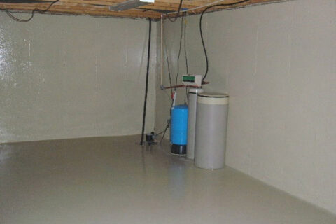 The basement sealing with waterproofing in home at Milwaukee, WI