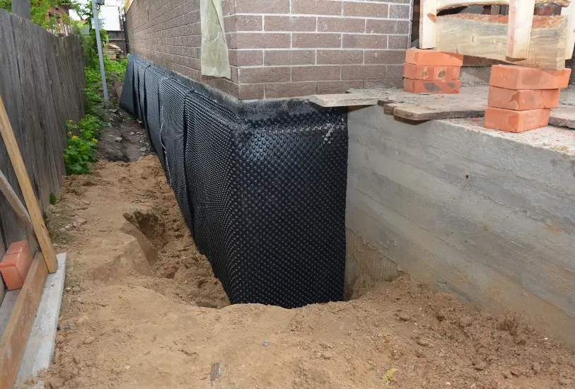 Exterior basement waterproofing in Cambridge, WI