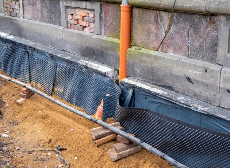 Exterior basement waterproofing in Columbus, WI